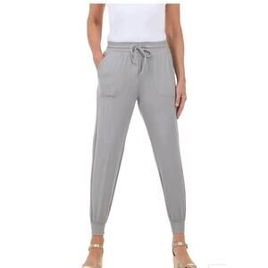 Zac & Rachel Ankle Jogger Pants Women Small Gray Stretch Lightweight Fall Casual